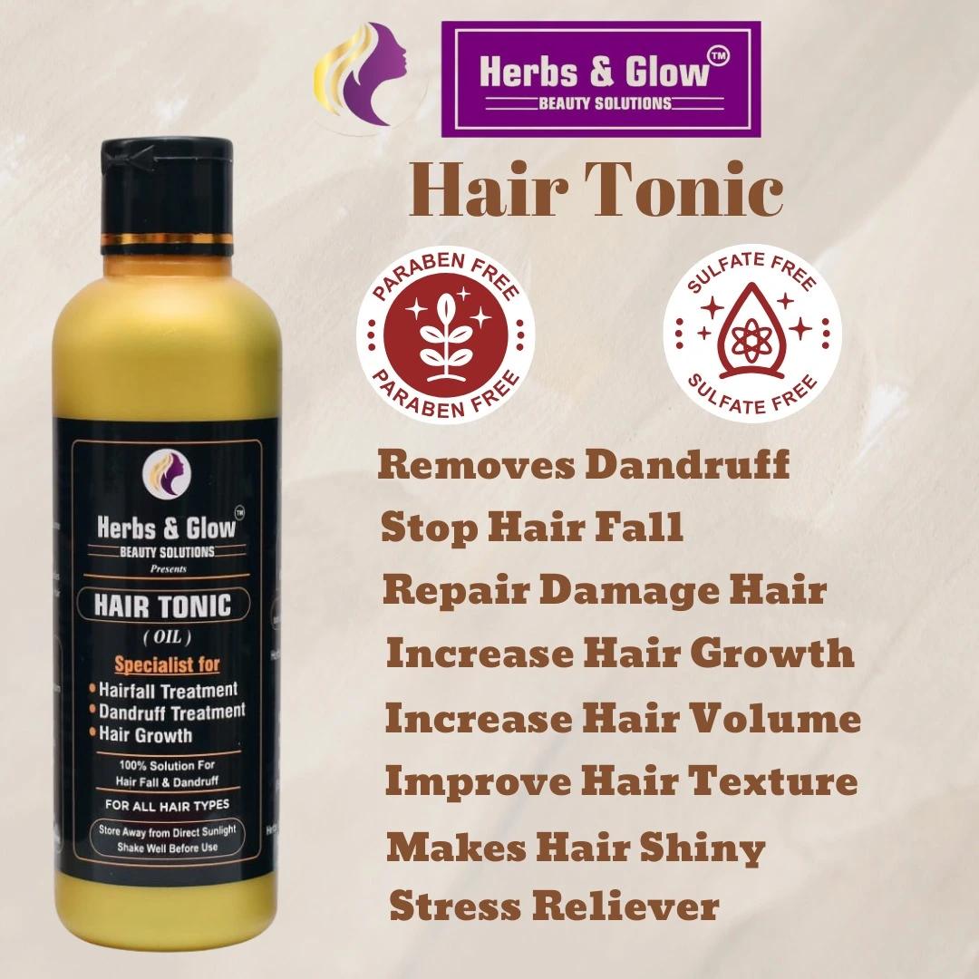 Hair Tonic 200 ML Each, Ingredients Bottle Gourd, Coconut, Sesame, Ral, and Rose Water